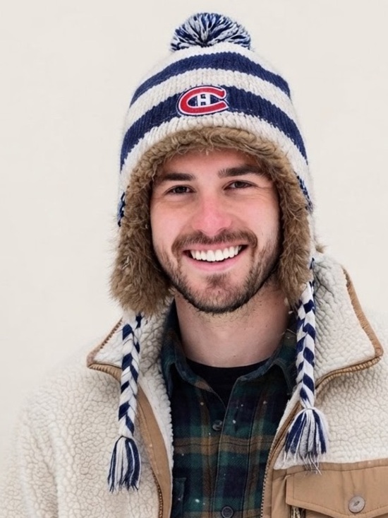 montreal canadian Other - Knit Montreal Canadian Hockey Team Faux Fur Lined Hat